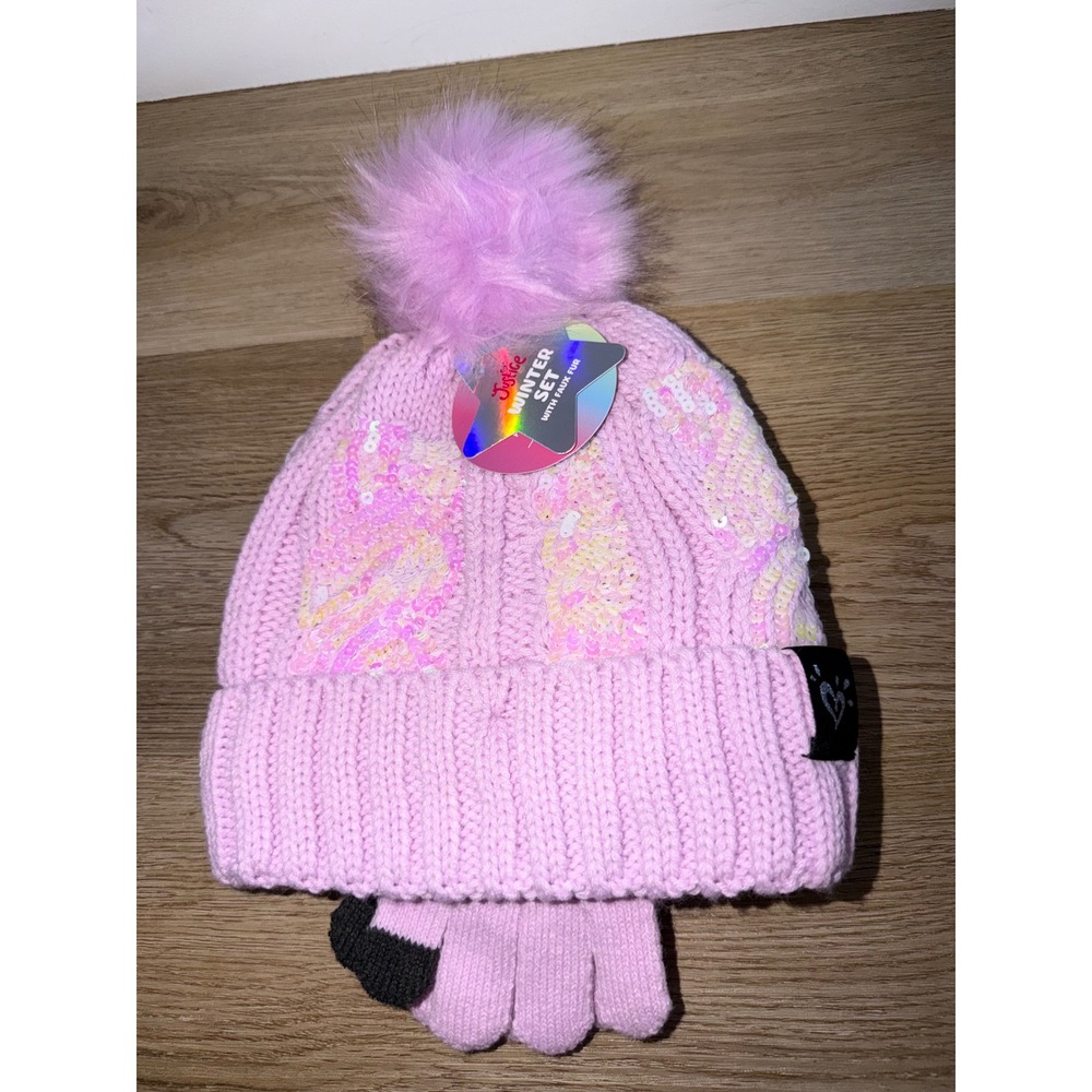 Girl hat and glove set